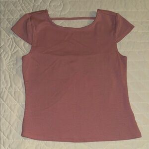 No Boundaries Pink Fitted Blouse